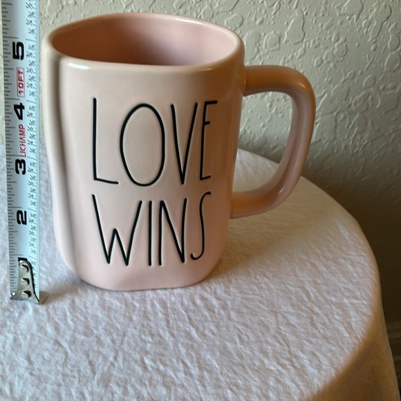 Rae Dunn: Light Pink “Love Wins” Coffee/Tea Mug - Picture 13 of 16